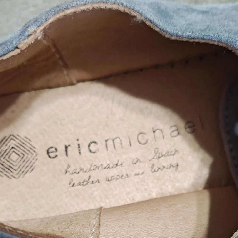 Eric Michael Blue Suede Espadrille Shoes size 38/8